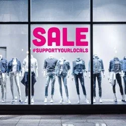 SALE #supportyourlocals Schaufensteraufkleber SALE #supportyourlocals Schaufensteraufkleber