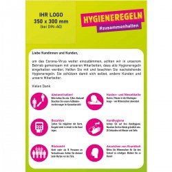 Hygiene Regeln - Poster/Aufkleber Hygiene Regeln - Poster/Aufkleber
