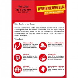 Hygiene Regeln - Poster/Aufkleber Hygiene Regeln - Poster/Aufkleber