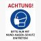 Mund-Nasen-Schutz Maskenpflicht - Warnaufkleber