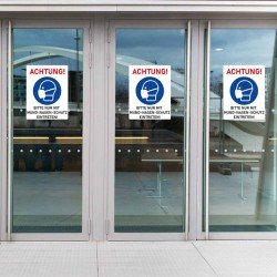 Mund-Nasen-Schutz Maskenpflicht - Warnaufkleber Mund-Nasen-Schutz Maskenpflicht - Warnaufkleber