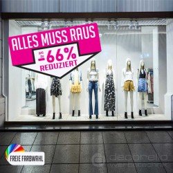 Alles Muss Raus mit bis zu X Prozent in Kontur Pfeil Alles Muss Raus mit bis zu X Prozent in Kontur Pfeil