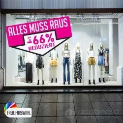 Alles Muss Raus mit bis zu X Prozent in Kontur Pfeil