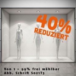 X Prozent REDUZIERT X Prozent REDUZIERT