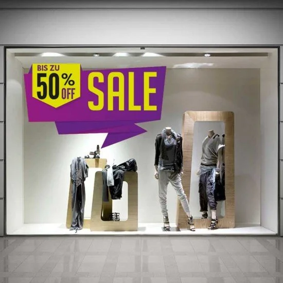 SALE-Aufkleber X Prozent SALE Flush von SALEAUFKLEBER.COM