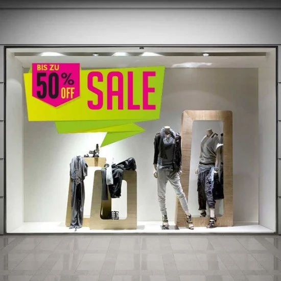 SALE-Aufkleber X Prozent SALE Flush von SALEAUFKLEBER.COM