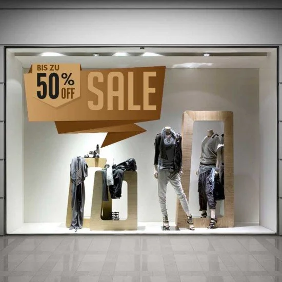 SALE-Aufkleber X Prozent SALE Flush von SALEAUFKLEBER.COM
