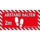 ABSTAND HALTEN Fussbodenaufkleber FBA010 mit individueller Gestaltung