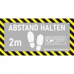 ABSTAND HALTEN Fussbodenaufkleber FBA010 ABSTAND HALTEN Fussbodenaufkleber FBA010